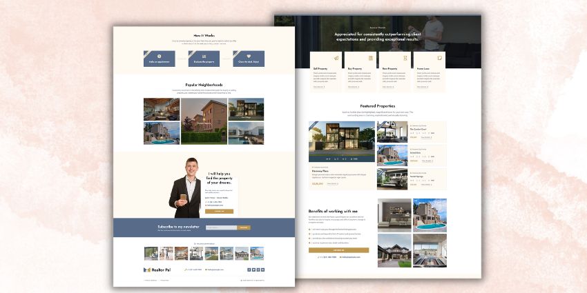 real estate agent landing page